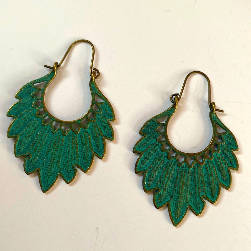 Earrings - Vintage leaf pattern 🍃